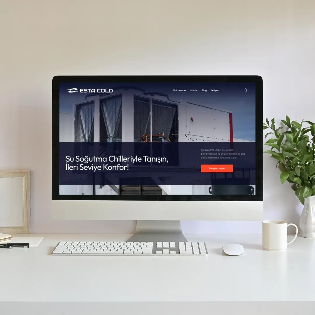 Esta Cold Soğutma Sistemleri web sitesi mockup